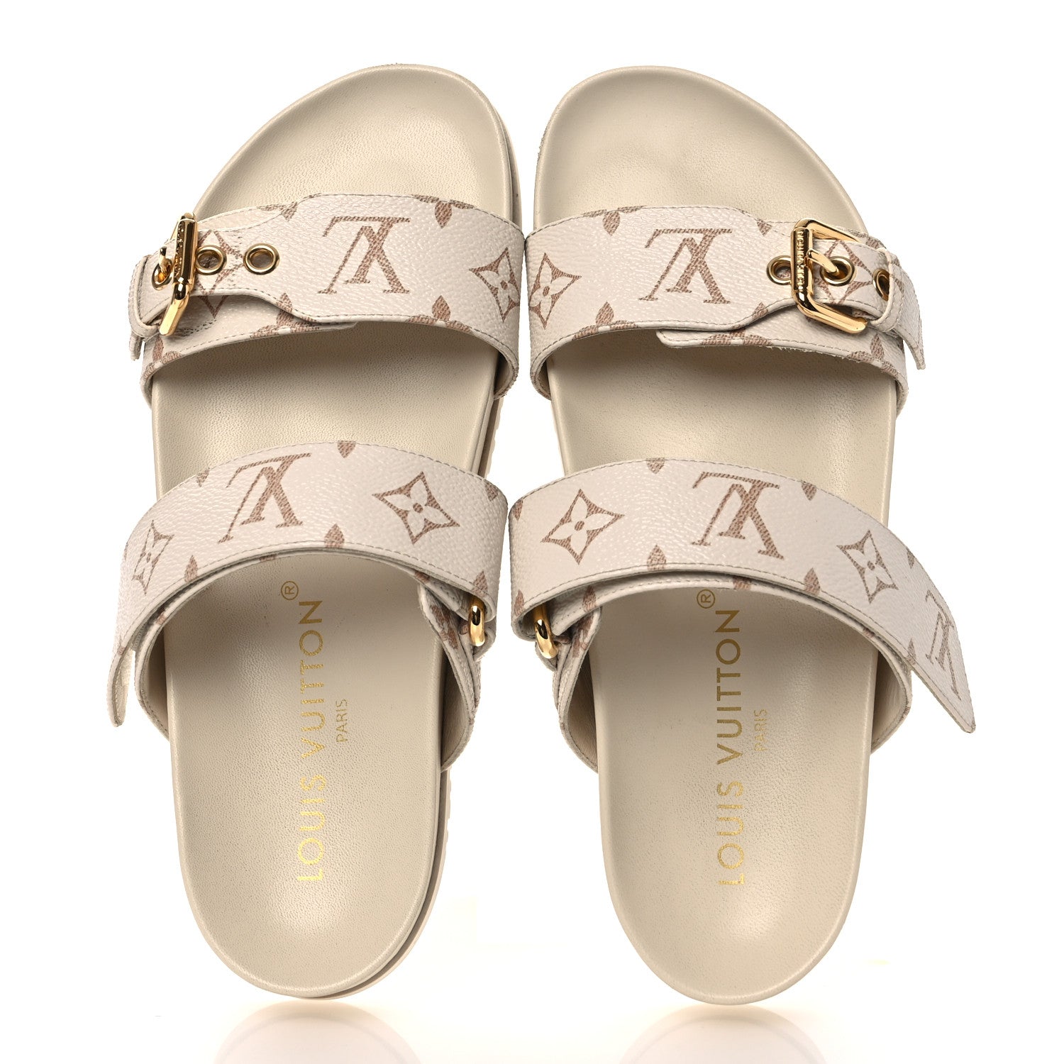 Louis Vuitton Monogram Bom Dia Flat Comfort Mule 38 Beige 2 of 14