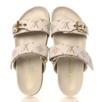 Louis Vuitton Monogram Bom Dia Flat Comfort Mule 38 Beige 2 of 14