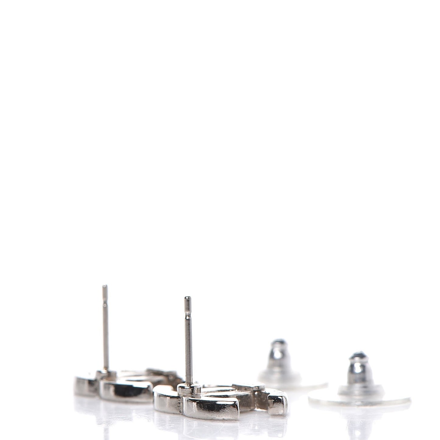 Crystal CC Earrings Silver