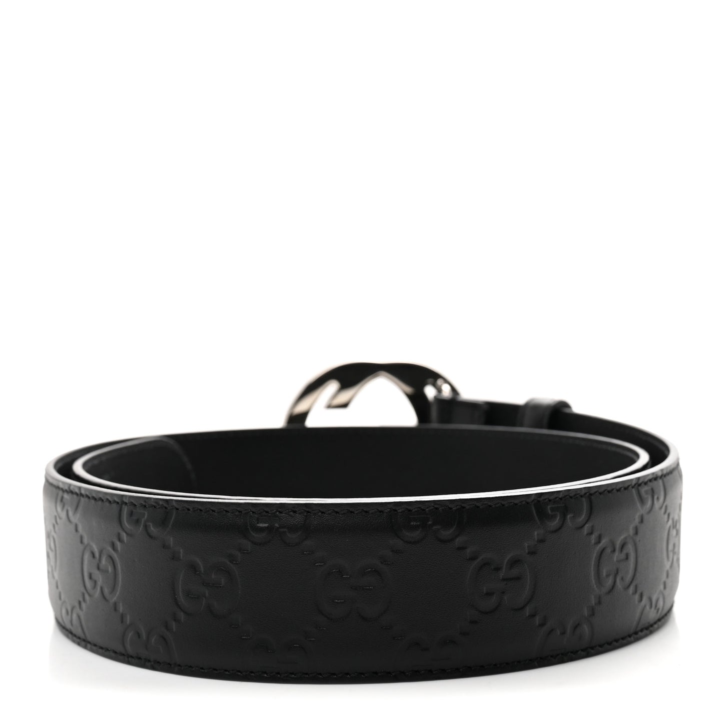 Guccissima Signature Interlocking G 40mm Belt 85 34 Black