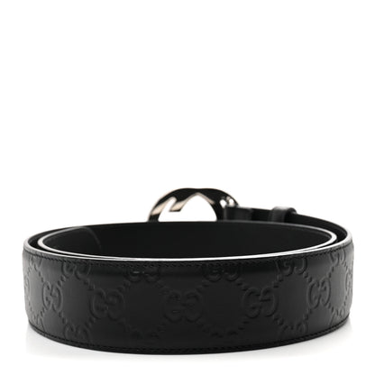 Gucci Guccissima Signature Interlocking G 40mm Belt 85 34 Black 2 of 5