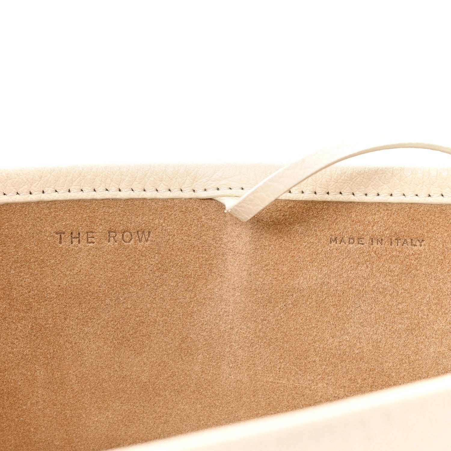 The Row Grained Calfskin Medium N/S Park Tote Ivory 6 of 9