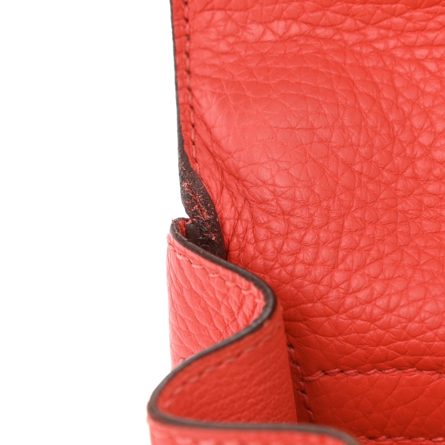 Hermes Taurillon Clemence Kelly Retourne 32 Rouge Pivoine 12 of 14