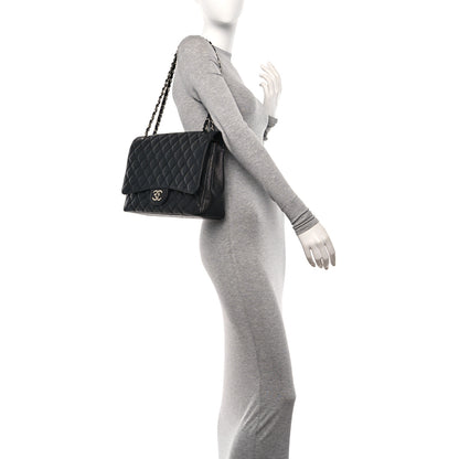 Chanel Caviar Quilted Maxi Double Flap Black 2 of 10