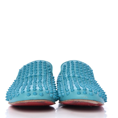 Christian Louboutin Calfskin Mens Rollerboy Spikes Flat Loafers 40.5 Riviera 2 of 15