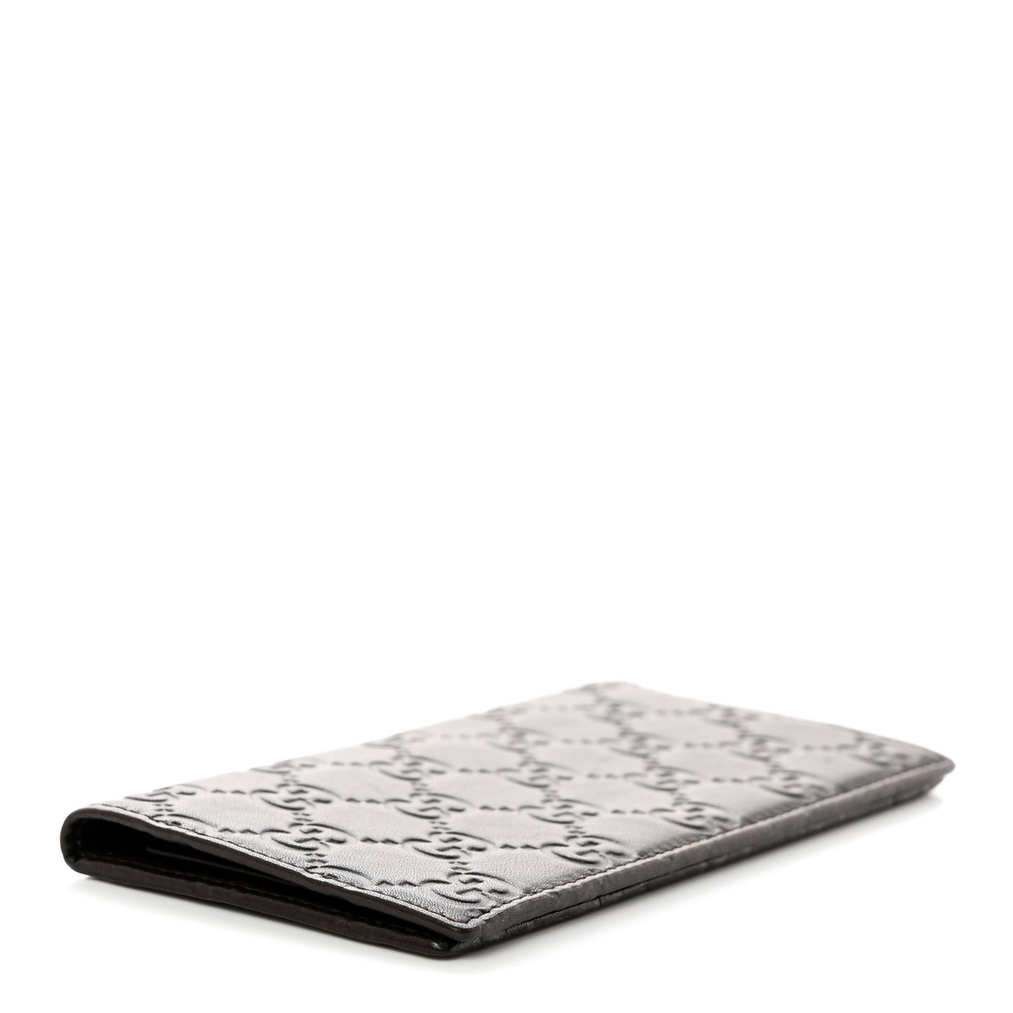 Guccissima Checkbook Cover Brown