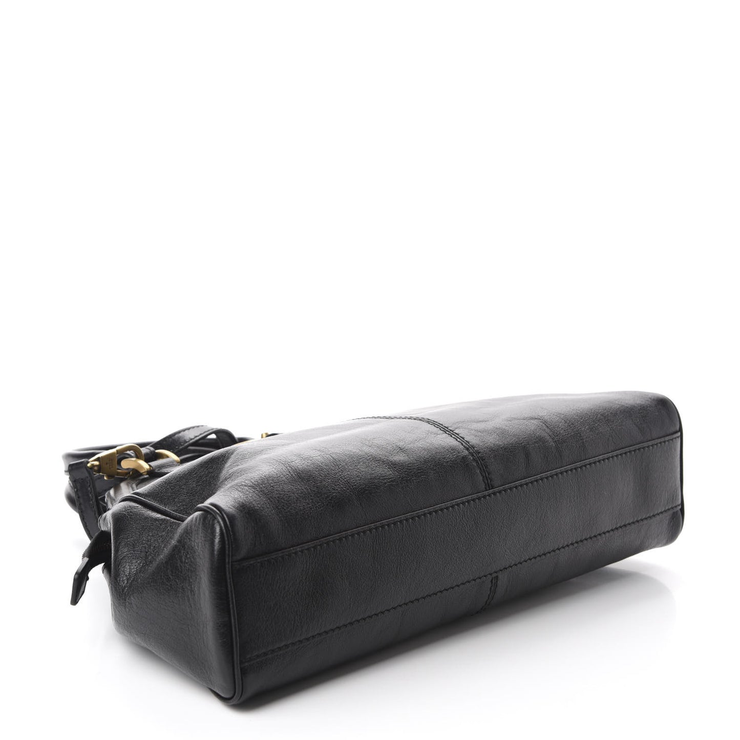 Calfskin Medium Re(Belle) Top Handle Bag Black