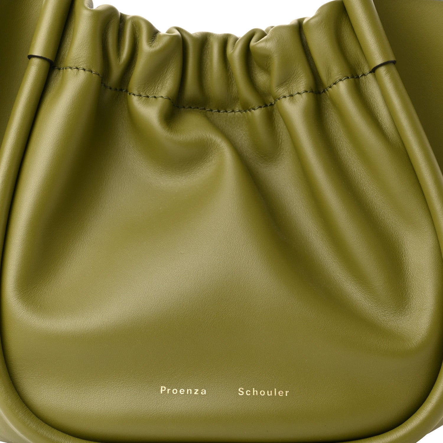 Proenza Schouler Calfskin Suede Large Ruched Tote Moss 8 of 10