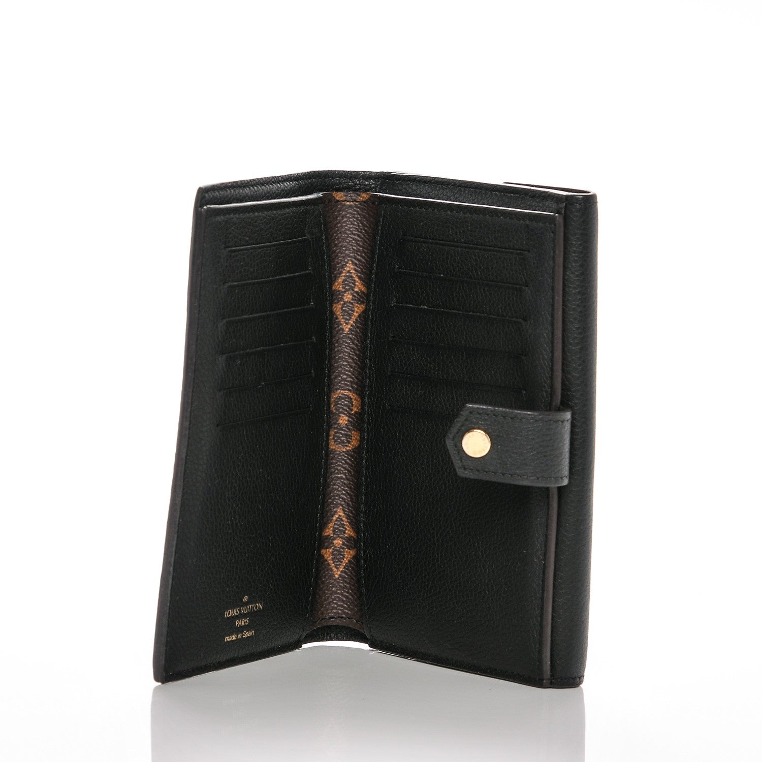 Louis Vuitton Monogram Pallas Compact Wallet Black 5 of 6