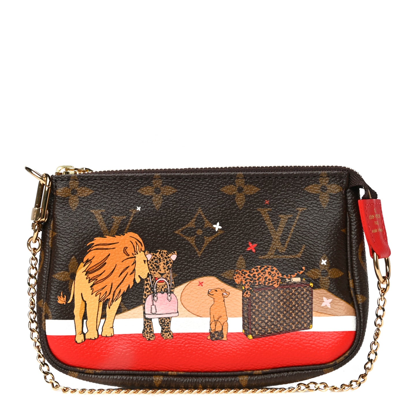 Monogram 2018 Christmas Animation Mini Cats Pochette Accessories