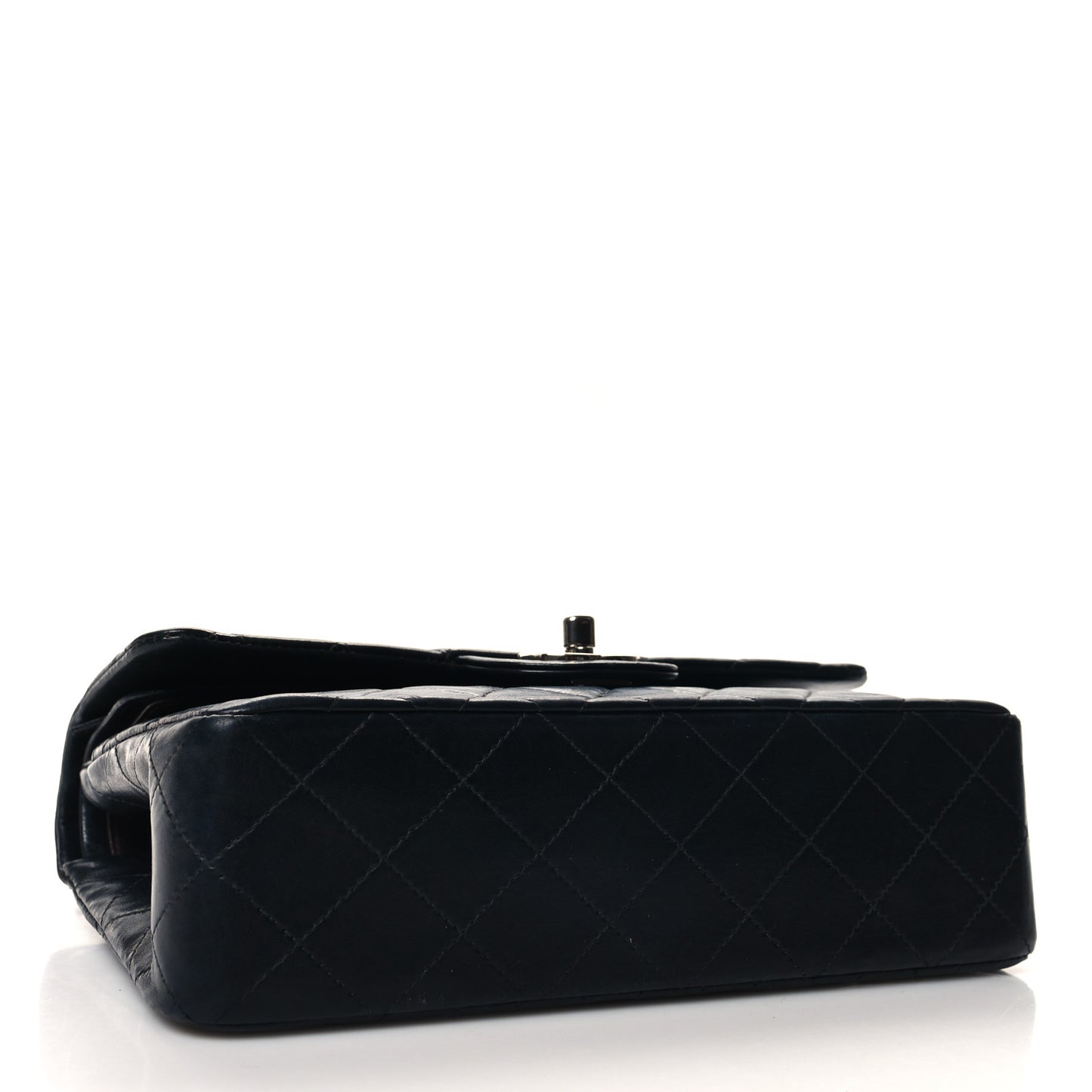 Lambskin Quilted Small Double Flap Black