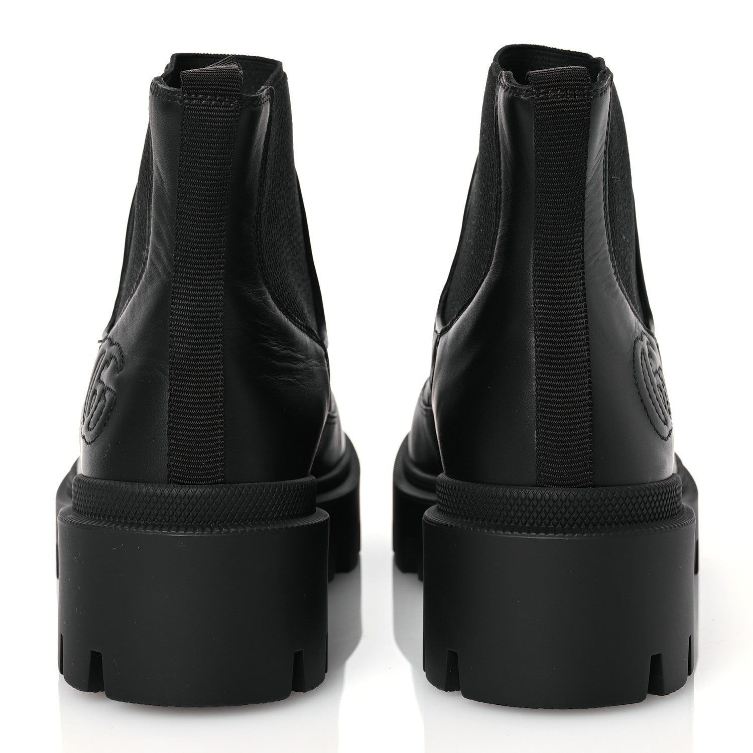 Gucci Calfskin Nappa Matelasse Frances Chelsea Boots 37 Black 5 of 12