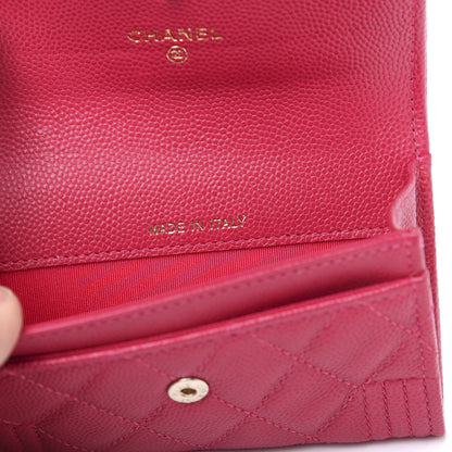 Chanel Caviar Quilted Boy Flap Card Holder Fuchsia 8 of 11