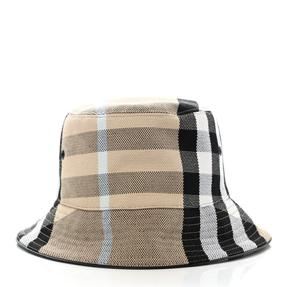 Burberry Cotton Canvas Giant Check Bucket Hat S Dusty Sand 6 of 10