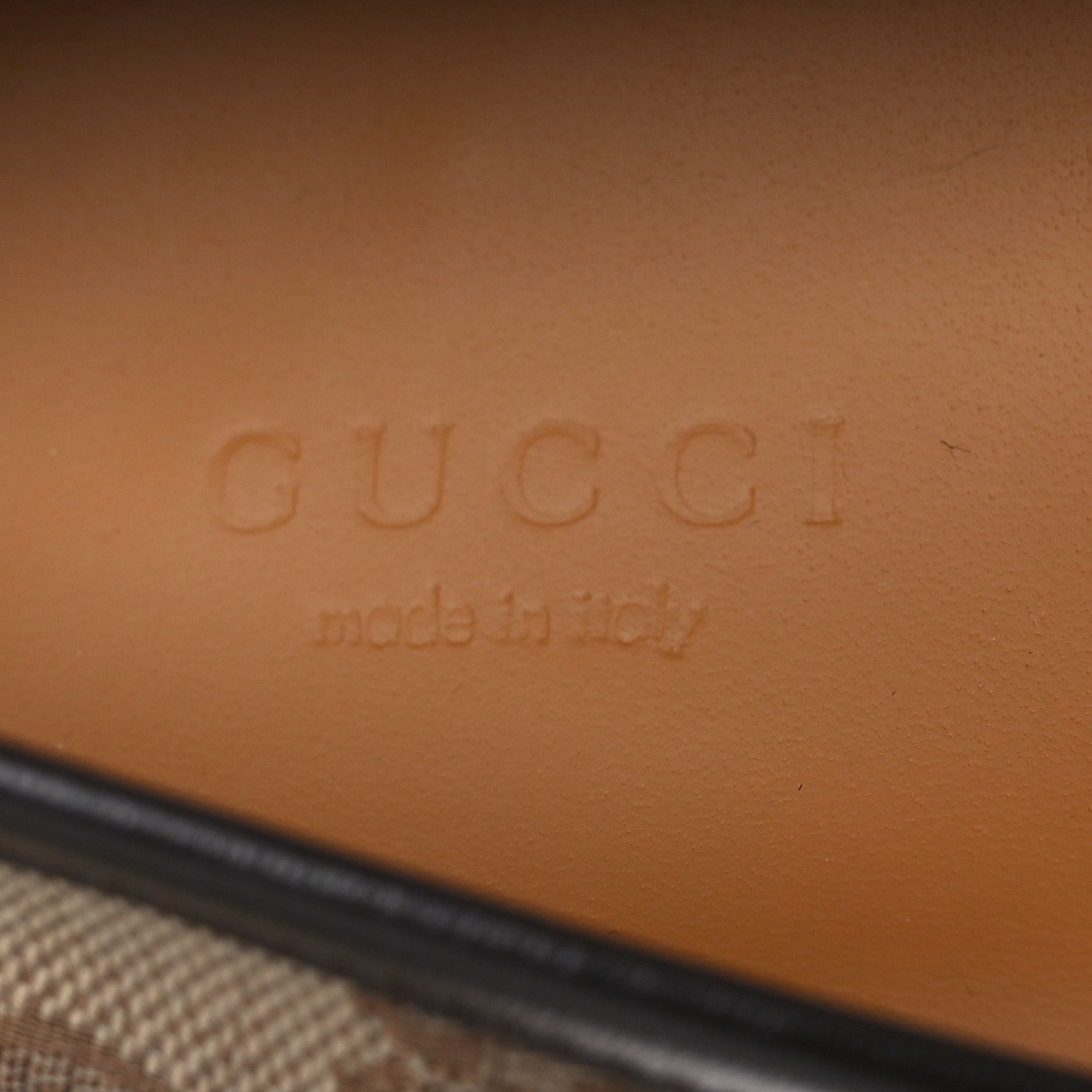 Gucci Canvas GG Monogram Horsebit Calfskin Womens Horsebit Platform Loafers 38.5 Beige Ebony 9 of 13