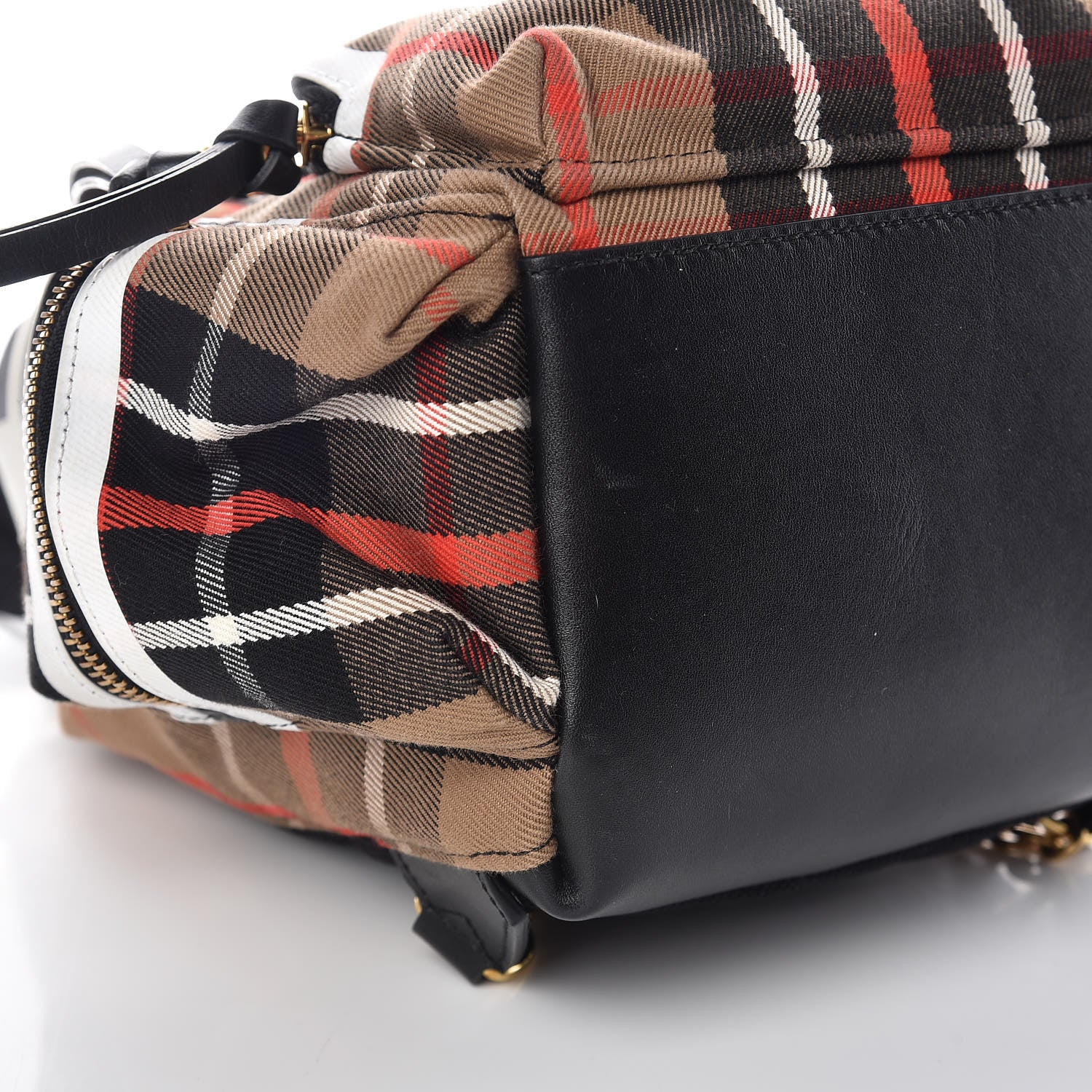 Burberry Cotton Check Small Rucksack Backpack Caramel 8 of 12