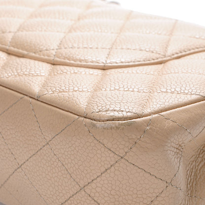 Chanel Caviar Quilted Medium Double Flap Beige Clair 14 of 19