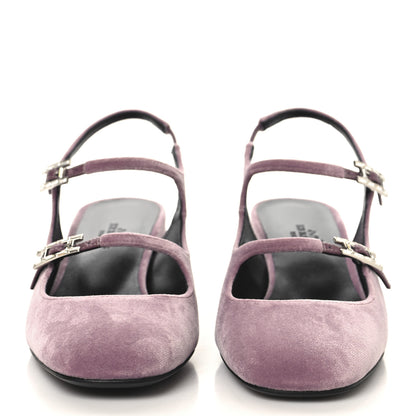 Hermes Velvet Jackie 50 Pumps 36.5 Bruyere 3 of 10