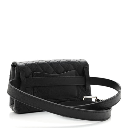 Chanel Grained Calfskin Quilted 2.55 Reissue Flap Belt Bag Clutch Black 3 of 10