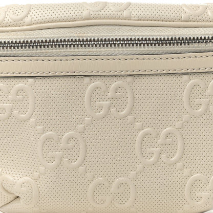 Gucci Calfskin GG Tennis Embossed Belt Bag Mystic White 8 of 11