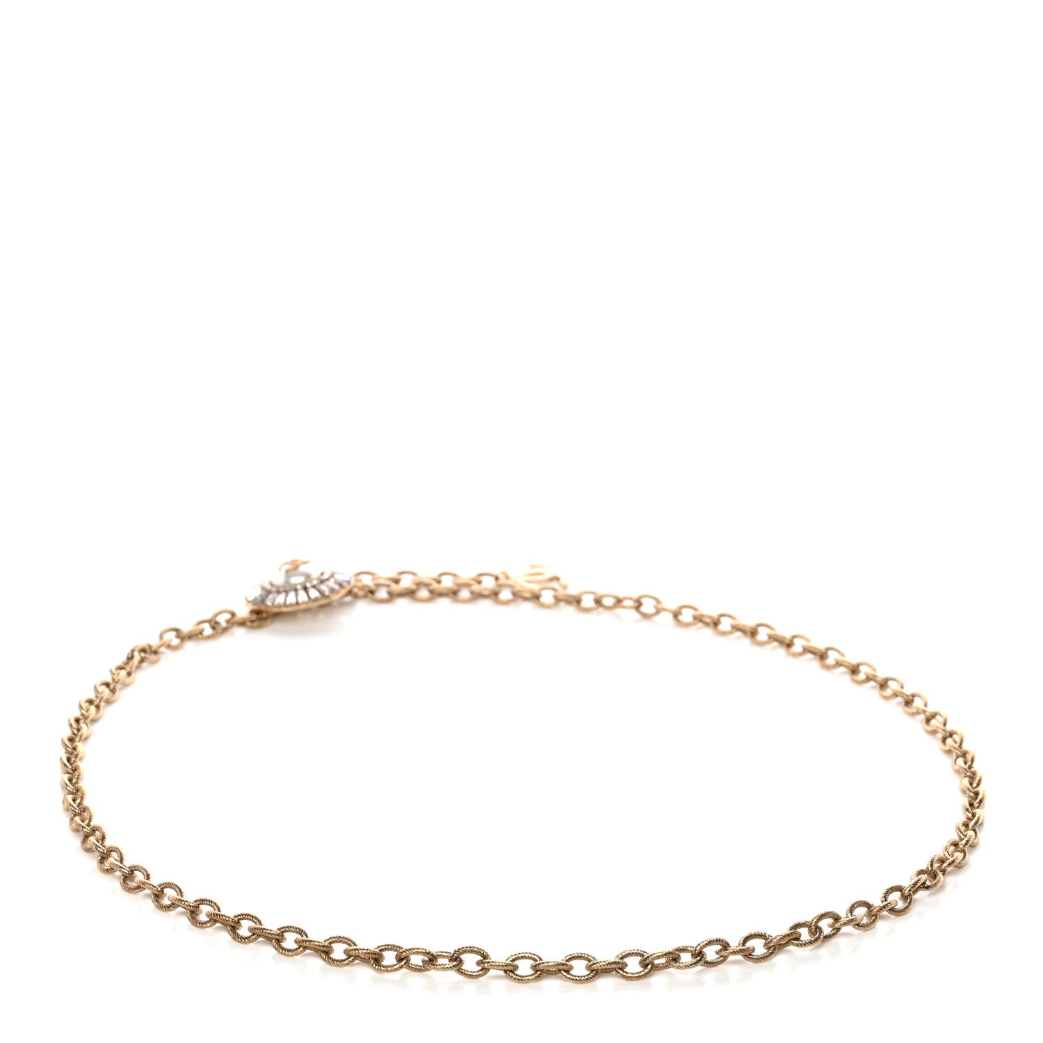 Chanel Pearl Crystal Medallion Chain Belt Gold 2 of 3