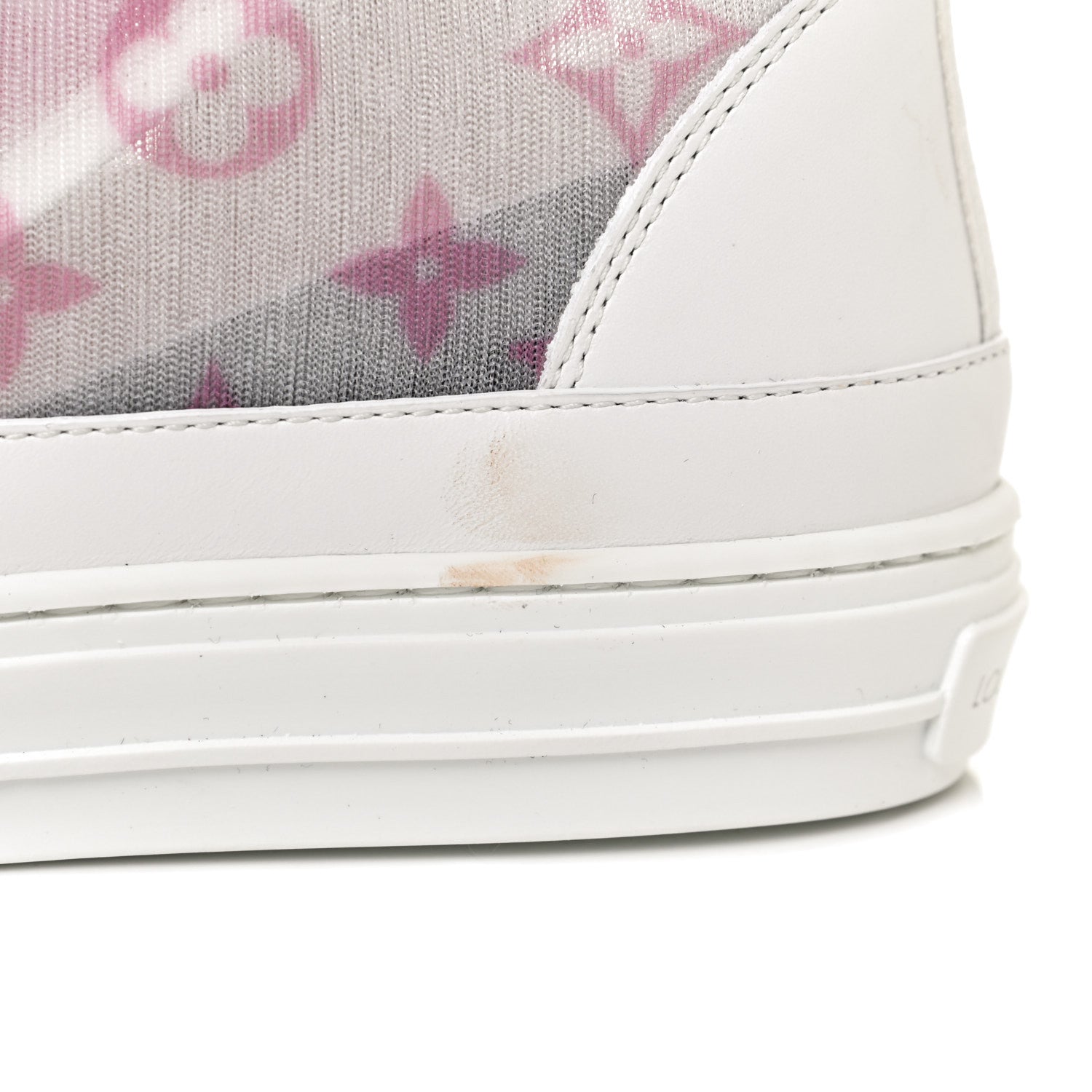 Louis Vuitton Technical Fabric Calfskin Monogram Printed Stellar Sneaker Boots 36 Pink 9 of 10