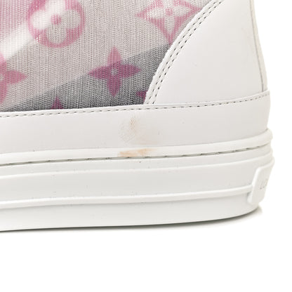Louis Vuitton Technical Fabric Calfskin Monogram Printed Stellar Sneaker Boots 36 Pink 9 of 10