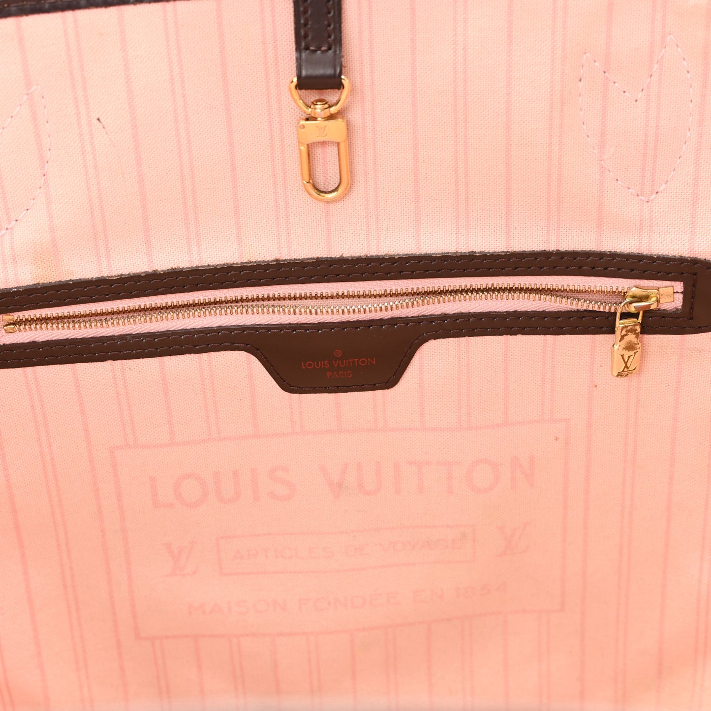 Damier Ebene Neo Neverfull MM Rose Ballerine