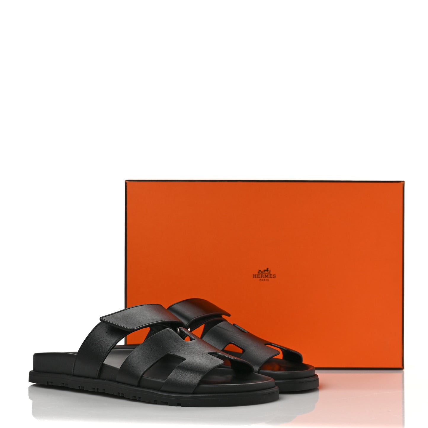 Calfskin Womens Chypre Sandals 37.5 Black