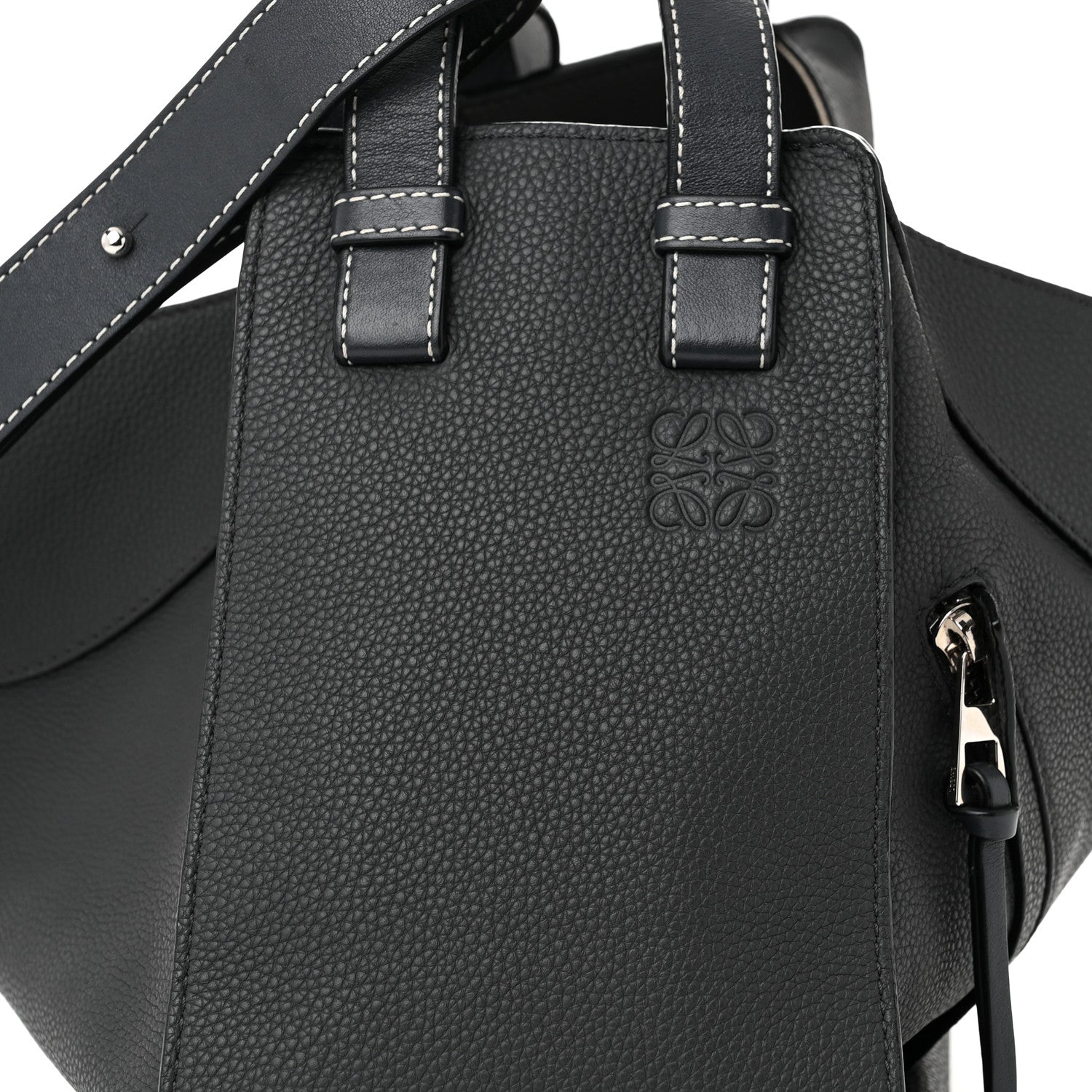 Loewe Grained Calfskin Small Hammock Shoulder Bag Grey 8 of 11