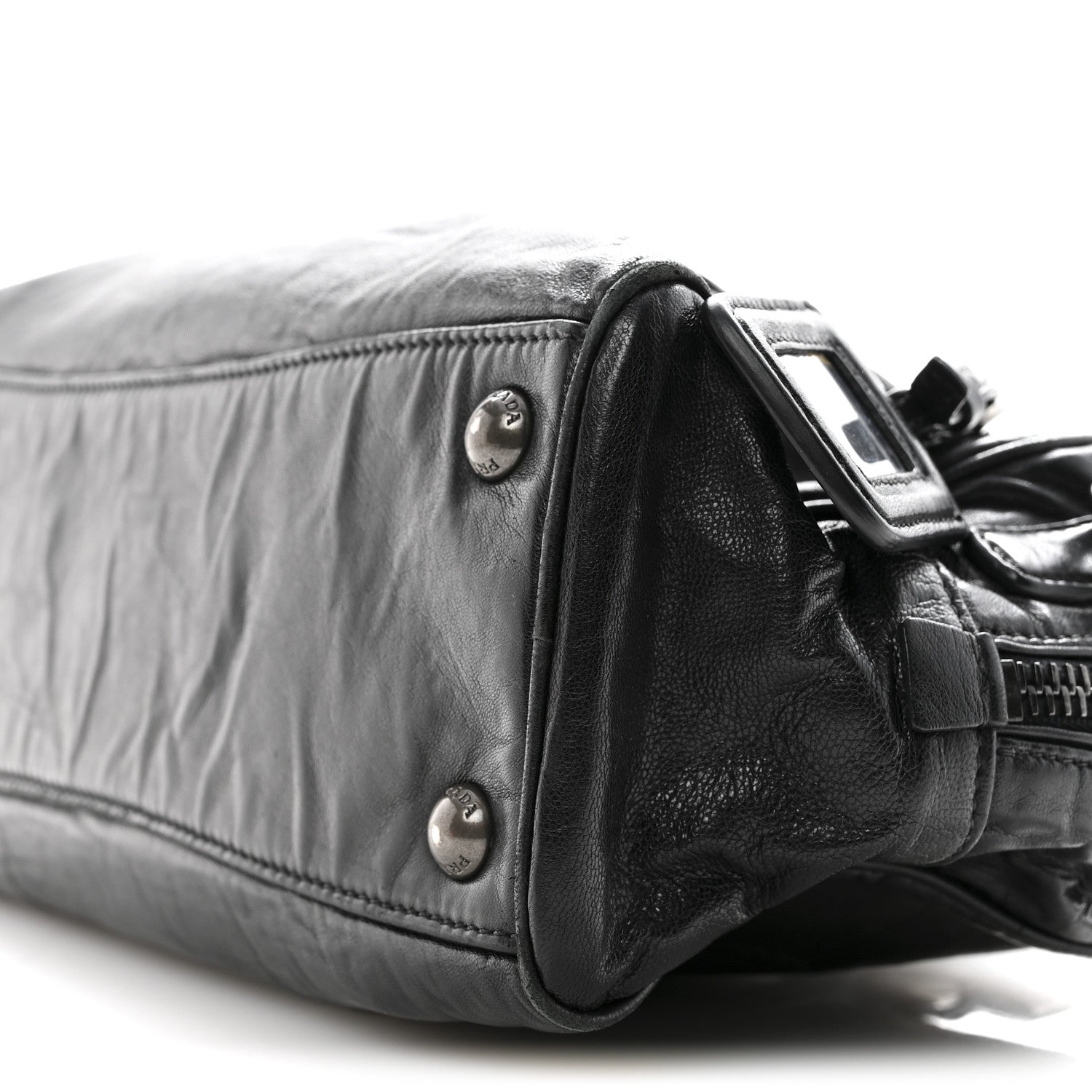 Prada Nappa Antique Bowler Black 11 of 17