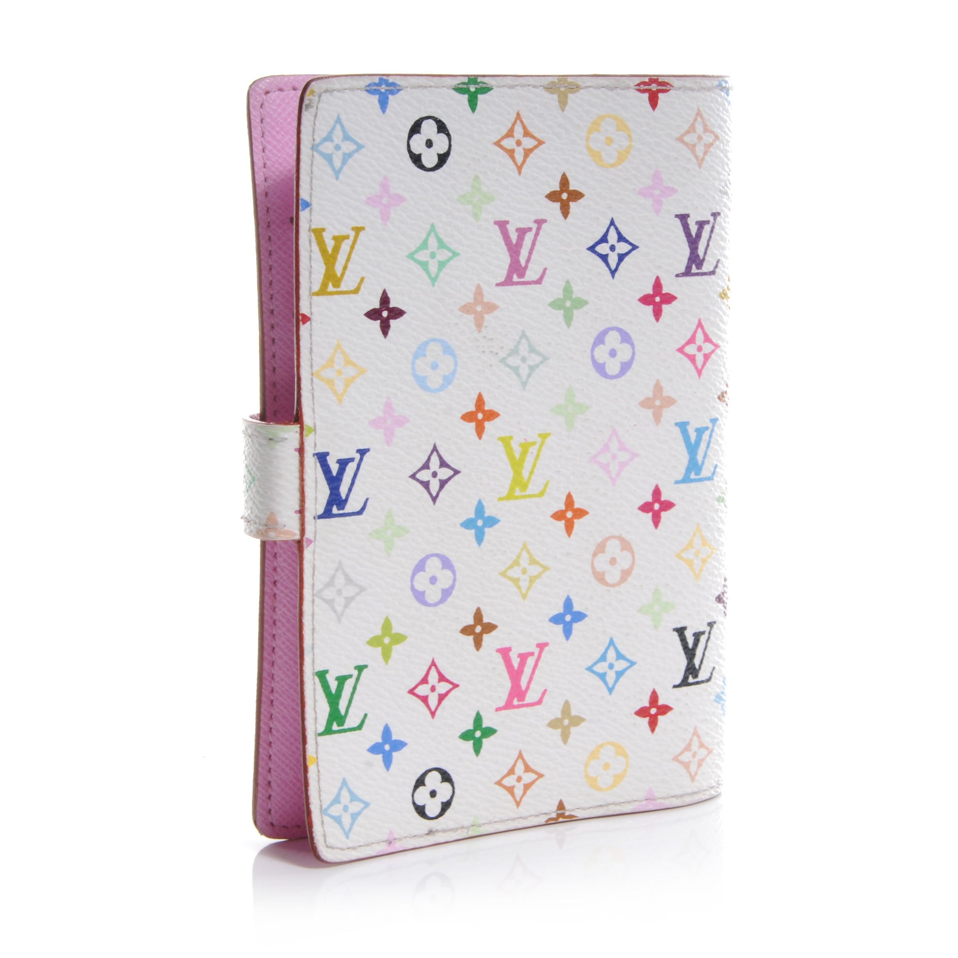 Louis Vuitton Monogram Multicolor Small Ring Agenda Cover White 4 of 9