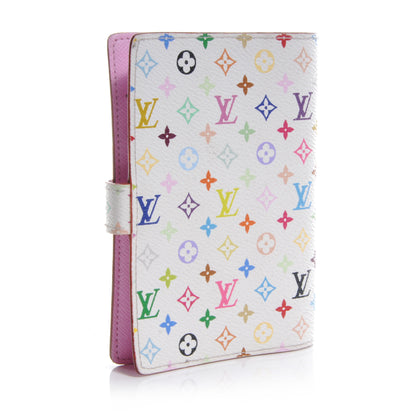 Louis Vuitton Monogram Multicolor Small Ring Agenda Cover White 4 of 9