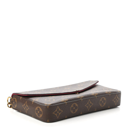 Louis Vuitton Monogram Pochette Felicie Chain Wallet Fuchsia 4 of 11
