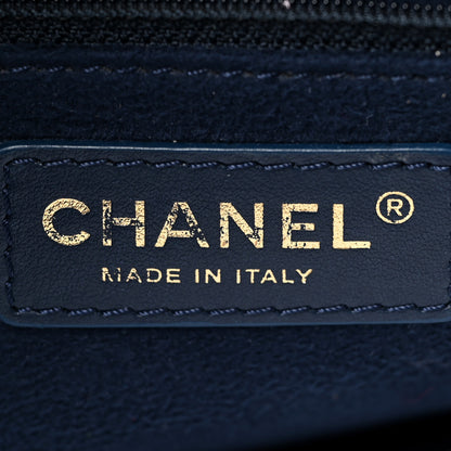 Chanel Caviar Small Studded Deauville Tote Blue 6 of 15