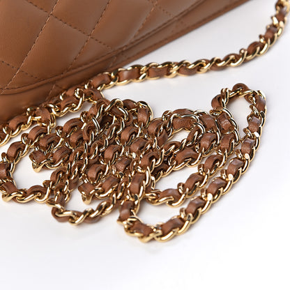 Chanel Lambskin Quilted Wallet on Chain WOC Dark Beige 19 of 23