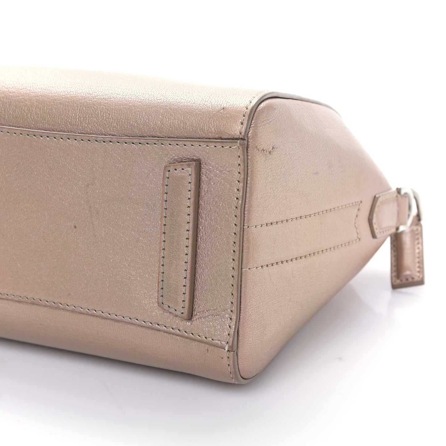 Metallic Sugar Goatskin Mini Antigona Light Pink