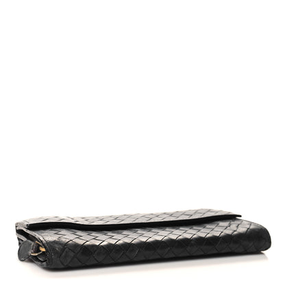 Bottega Veneta Nappa Intrecciato Continental Flap Wallet Black 4 of 10