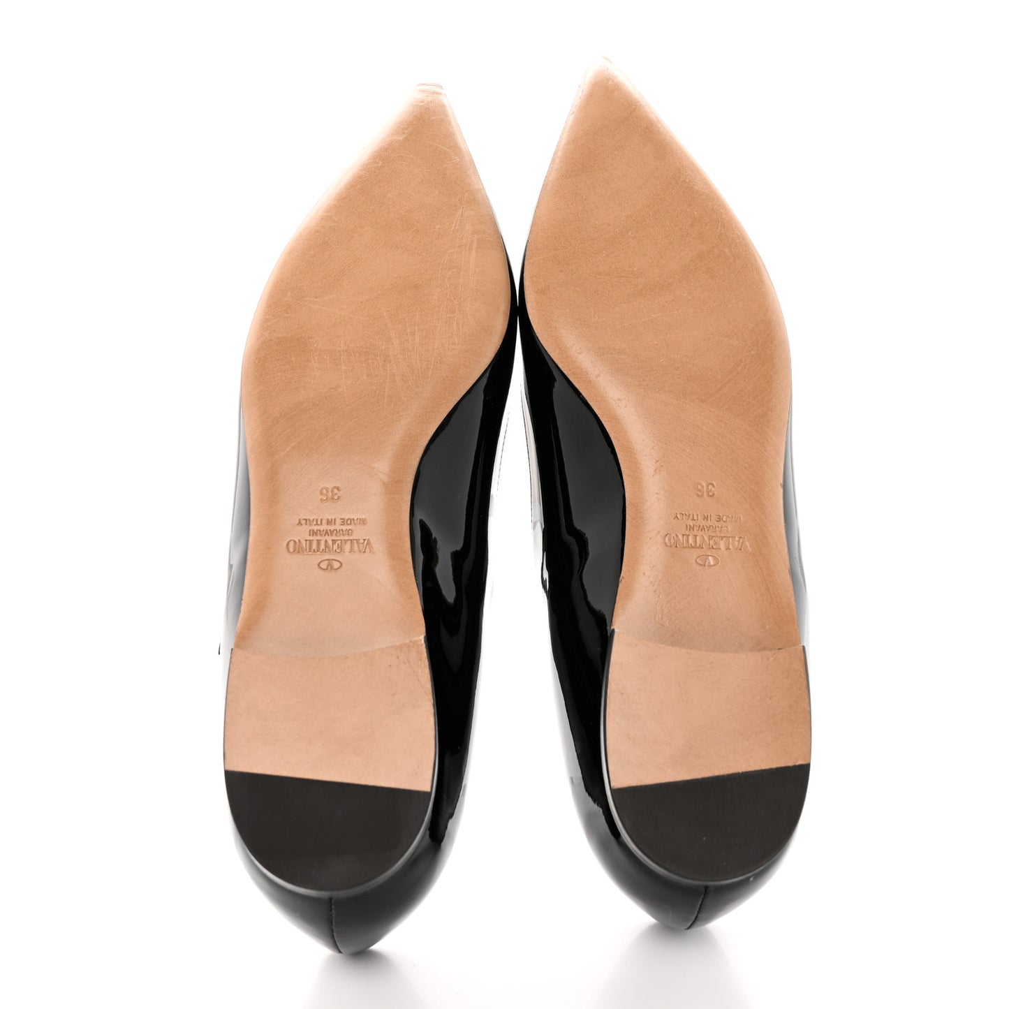 Patent Tiptoe Ballerina Flats 36 Black