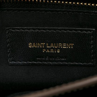 Saint Laurent Calfskin Y Quilted Monogram Toy Loulou Crossbody Bag Dark Beige 5 of 9