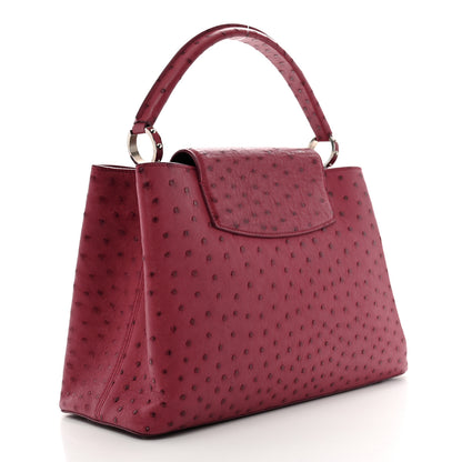 Louis Vuitton Ostrich Capucines MM Fuchsia 2 of 11