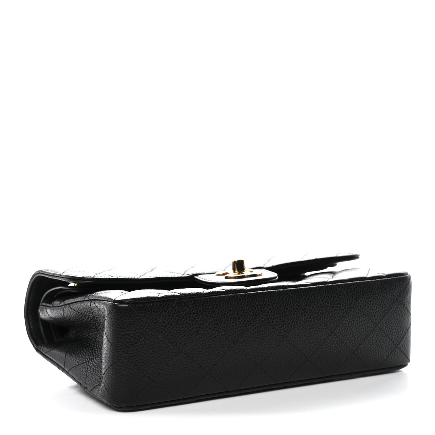 Caviar Quilted Small Double Flap Black