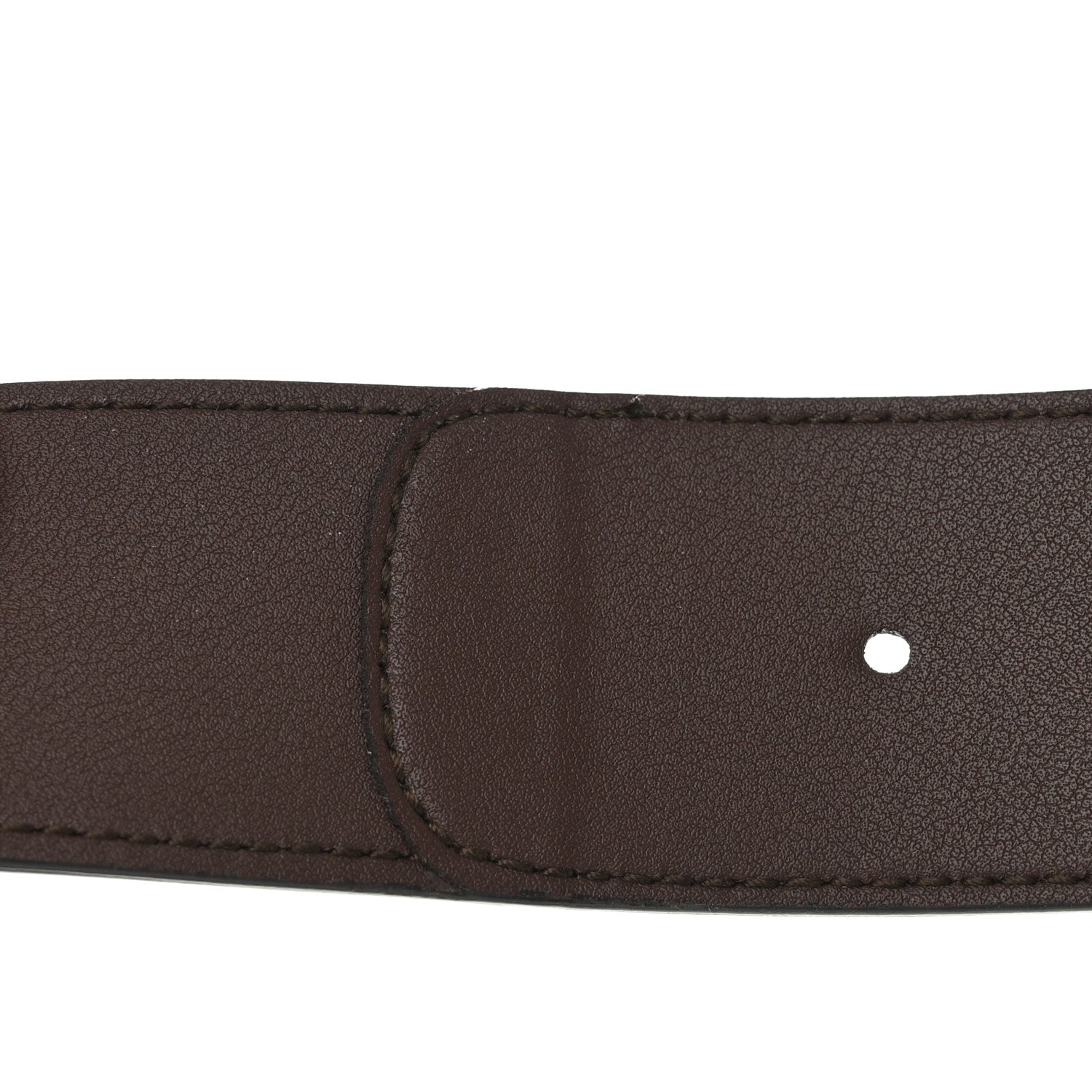Gucci GG Supreme Monogram Matte Plutone Calfskin Double G 40mm Belt 85 34 Beige Ebony New Acero 6 of 6