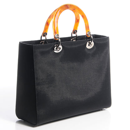 Christian Dior Canvas Large Lady Dior Dark Brown 3 of 10