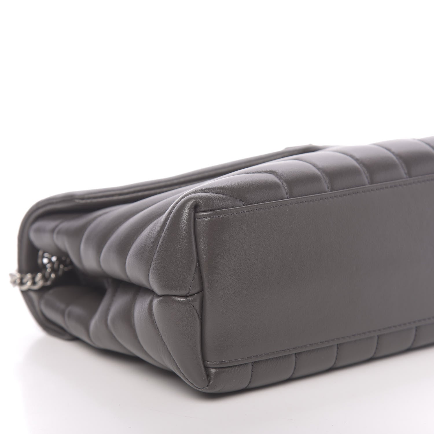 Saint Laurent Calfskin Y Quilted Monogram Small Loulou Chain Satchel Asphalt 7 of 9