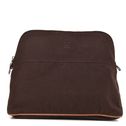 Hermes Cotton Canvas Bolide Travel Cosmetic Pouch 1 of 8
