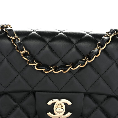Chanel Lambskin Quilted Mini Rectangular Flap Black 8 of 11