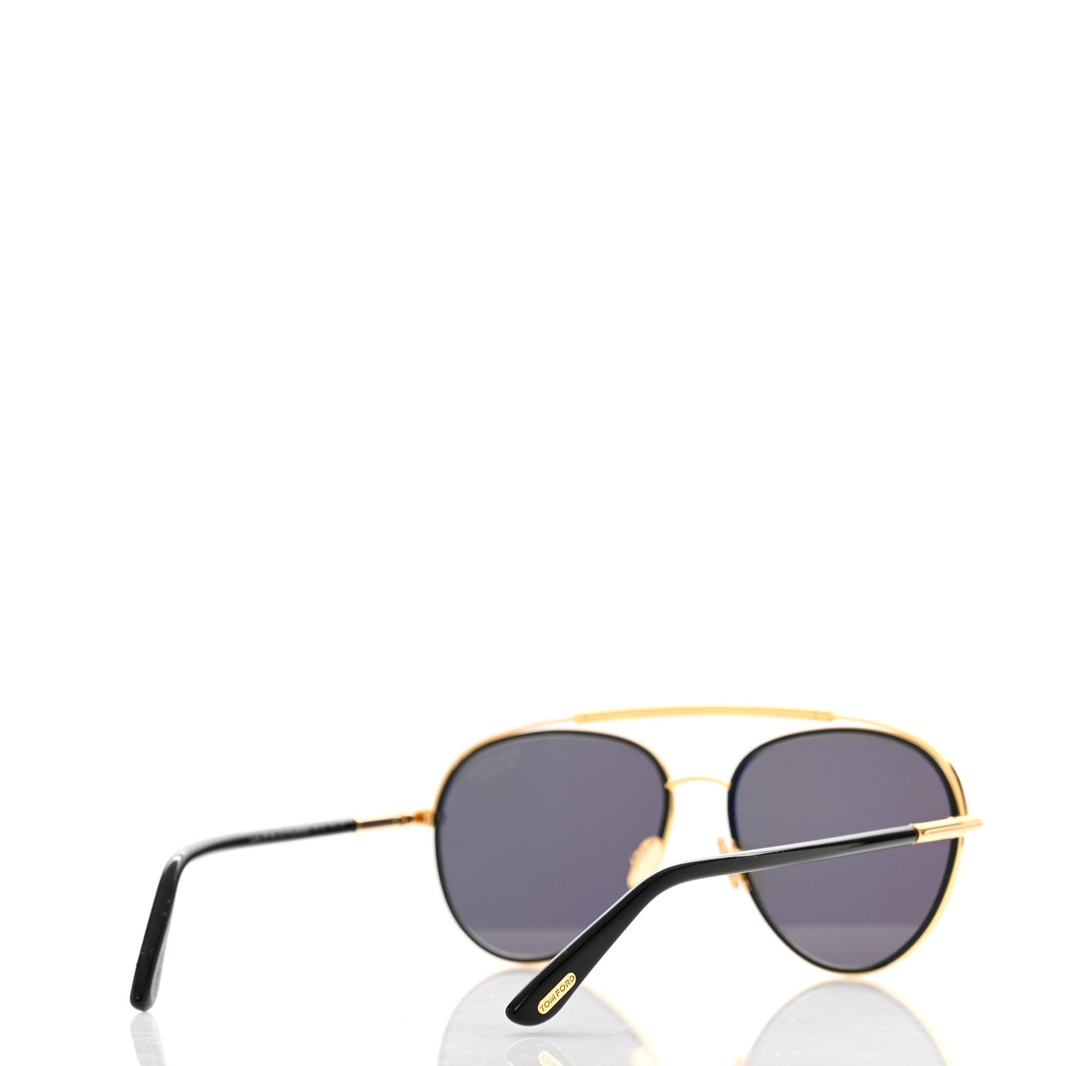 Tom Ford Metal Polarized Aviator Curtis TF748 Sunglasses Gold Black 4 of 8