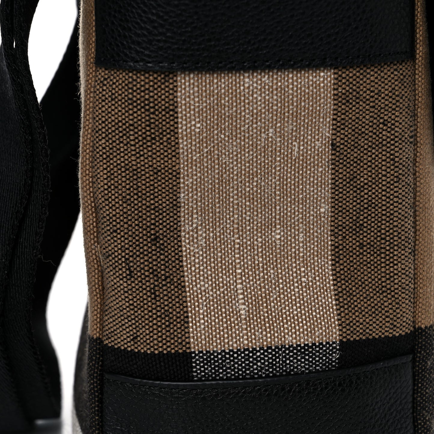 Canvas Mega Check Small Baildon Messenger Bag Black