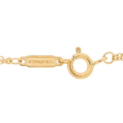 Tiffany 18K Yellow Gold Infinity Double Chain Pendant Necklace 4 of 5